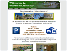 Tablet Screenshot of monteurzimmer.at